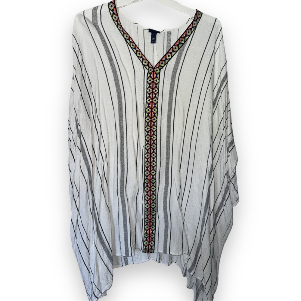 Striped Boutique Poncho Dress